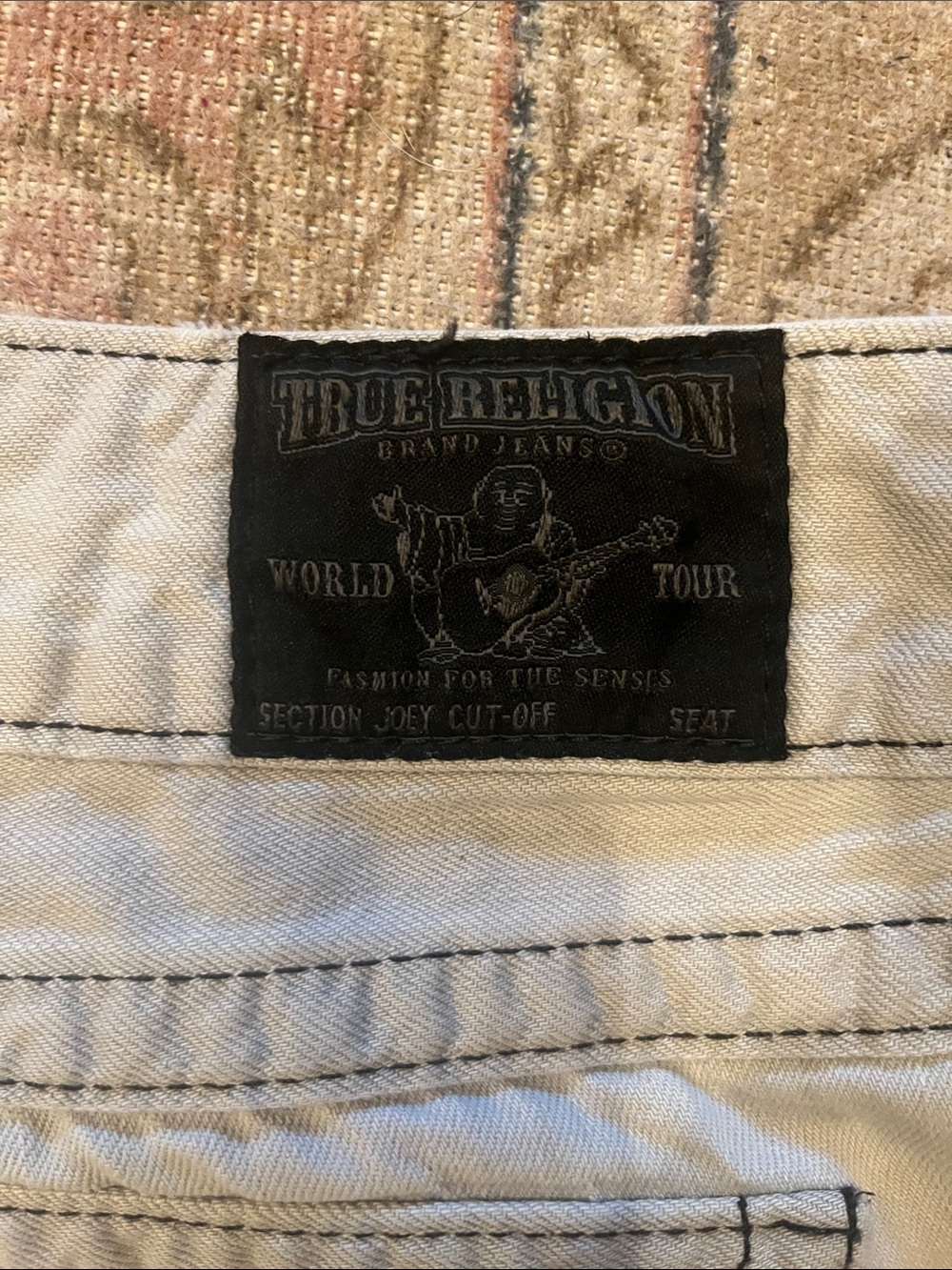 True Religion- Joey- Grey Distressed Denim Cutoff Shorts - Picture 2 of 6